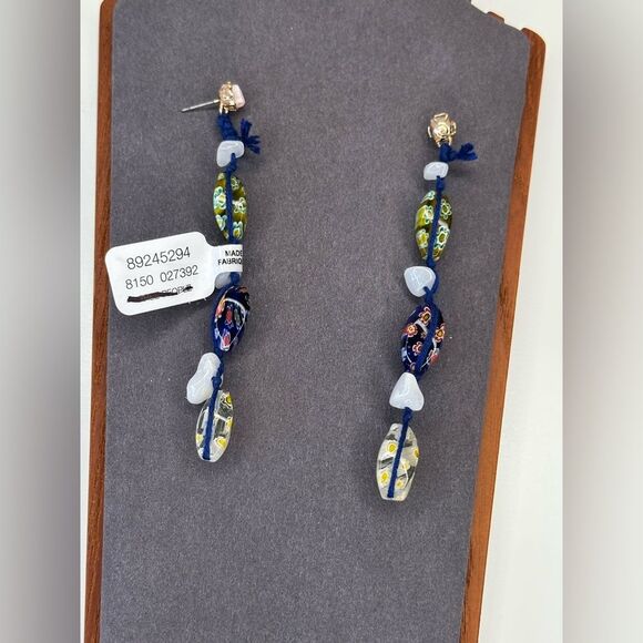 NWT Free People | Ariana Ost Voyage Dangle Earrings, Glass Beads Boho - Picture 4 of 6